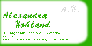 alexandra wohland business card